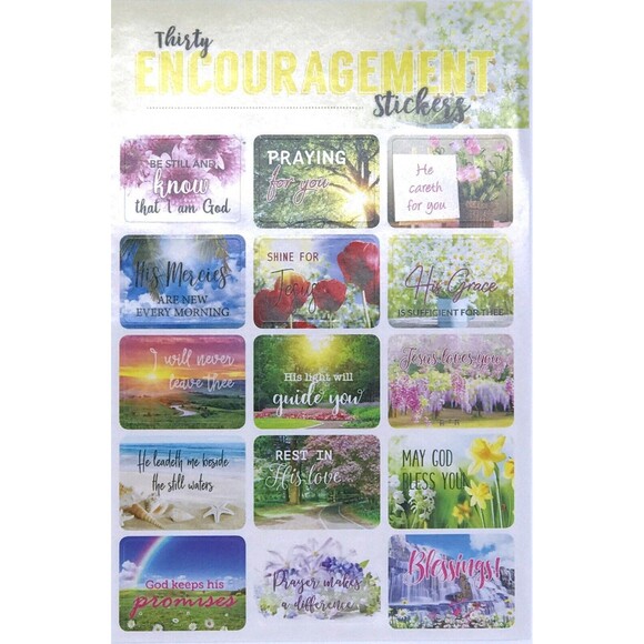 60- Encouragement Stickers For Scrapbooking, Envelopes Stocking Stuffer Idea - Picture 1 of 1